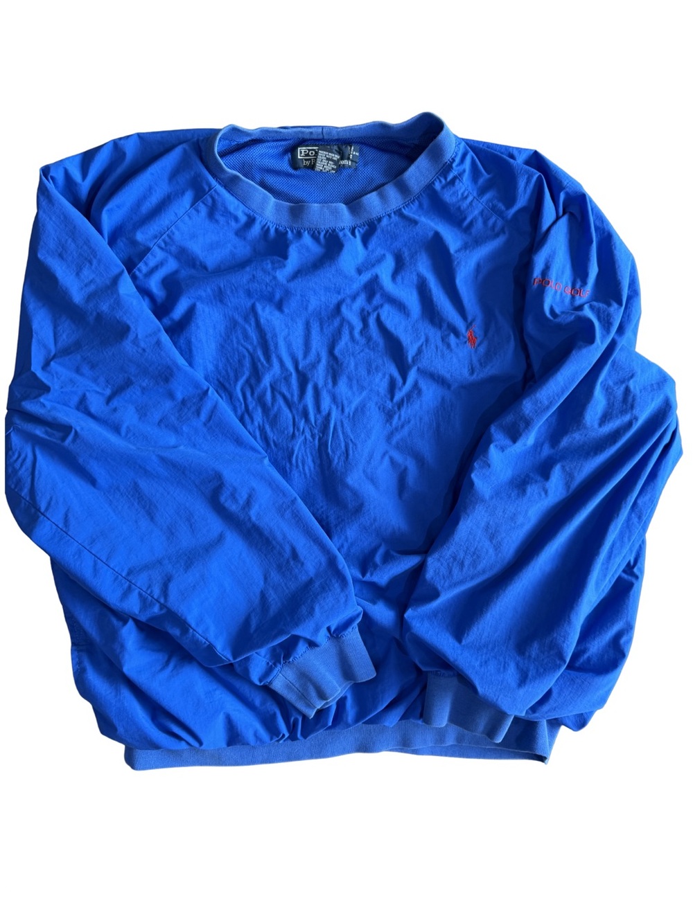 Polo Ralph Lauren Polo Golf Windbreaker Pullover Blue Large Embroidered Logo